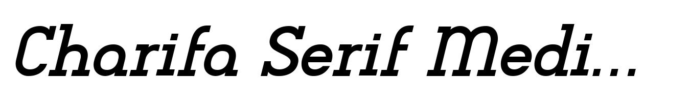 Charifa Serif Medium Oblique
